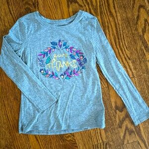 Size 6 “Give Thanks” Cat & Jack long sleeve tee